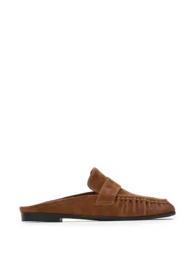 Black Suede Studio Suede Gabby Loafer Mules | Thumbnail 1 Black Suede Studio Suede Gabby Loafer Mules | Thumbnail 1