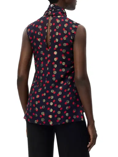 Adam Lippes Swayze Chiffon Jacquard Scarf-Neck Top | Thumbnail 5 Adam Lippes Swayze Chiffon Jacquard Scarf-Neck Top | Thumbnail 5