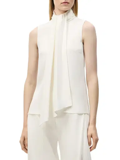 Adam Lippes Swayze Silk Scarf-Neck Top | Thumbnail 3 Adam Lippes Swayze Silk Scarf-Neck Top | Thumbnail 3
