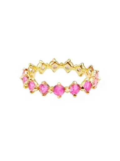 REIGN LA Vajra Pink Sapphire Petite Eternity Band | Thumbnail 1 REIGN LA Vajra Pink Sapphire Petite Eternity Band | Thumbnail 1