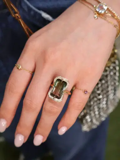 YI COLLECTION Watermelon Tourmaline Aurora Supreme Ring | Thumbnail 5 YI COLLECTION Watermelon Tourmaline Aurora Supreme Ring | Thumbnail 5