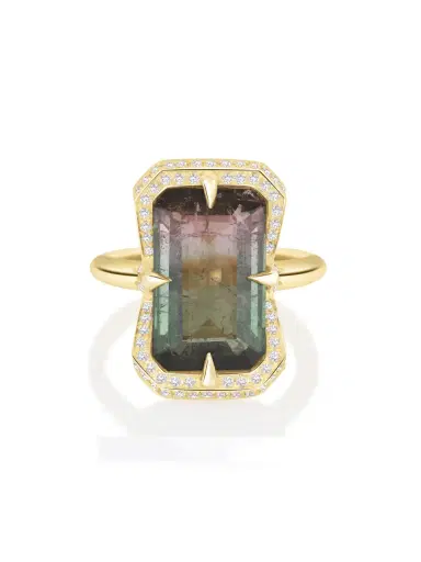 YI COLLECTION Watermelon Tourmaline Aurora Supreme Ring | Thumbnail 1 YI COLLECTION Watermelon Tourmaline Aurora Supreme Ring | Thumbnail 1