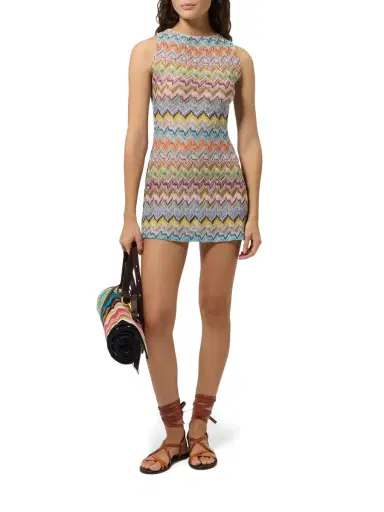 Missoni Zig Zag Lamé Backless Mini Dress | Thumbnail 2 Missoni Zig Zag Lamé Backless Mini Dress | Thumbnail 2