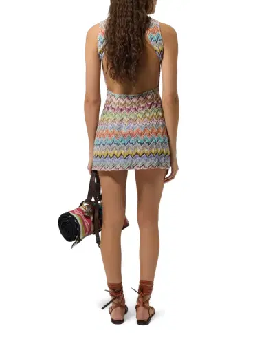 Missoni Zig Zag Lamé Backless Mini Dress | Thumbnail 3 Missoni Zig Zag Lamé Backless Mini Dress | Thumbnail 3