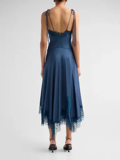 A.L.C. Women's Aleena Lace Midi Dress - Ash Blue | Thumbnail 3 A.L.C. Women's Aleena Lace Midi Dress - Ash Blue | Thumbnail 3