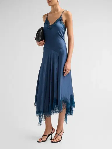A.L.C. Women's Aleena Lace Midi Dress - Ash Blue | Thumbnail 4 A.L.C. Women's Aleena Lace Midi Dress - Ash Blue | Thumbnail 4