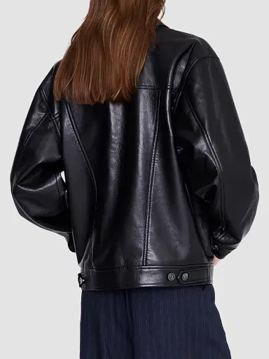 ANINE BING Women's Rory Leather Jacket - Black | Thumbnail 3 ANINE BING Women's Rory Leather Jacket - Black | Thumbnail 3