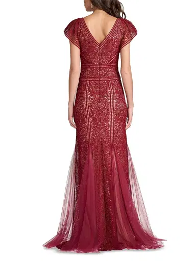 Tadashi Shoji Women's Embroidered Lace Gown | Thumbnail 4 Tadashi Shoji Women's Embroidered Lace Gown | Thumbnail 4