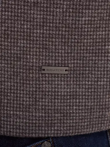 Bugatchi Men's Micro-Houndstooth Knit Quarter-Zip Sweater - Truffle | Thumbnail 6 Bugatchi Men's Micro-Houndstooth Knit Quarter-Zip Sweater - Truffle | Thumbnail 6