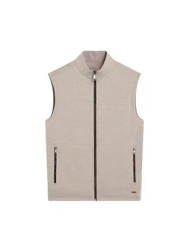 Bugatchi Men's Reversible Knit Vest - Taupe | Thumbnail 1 Bugatchi Men's Reversible Knit Vest - Taupe | Thumbnail 1