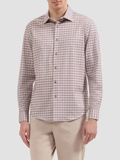 Bugatchi Men's Ooohcotton James Button-Down Shirt - Sienna | Thumbnail 4 Bugatchi Men's Ooohcotton James Button-Down Shirt - Sienna | Thumbnail 4