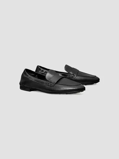 Tory Burch Women's Logo Leather Ballet Loafers - Perfect Black - Size 9.5 | Thumbnail 3 Tory Burch Women's Logo Leather Ballet Loafers - Perfect Black - Size 9.5 | Thumbnail 3