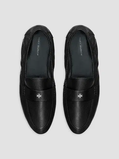 Tory Burch Women's Logo Leather Ballet Loafers - Perfect Black - Size 9.5 | Thumbnail 4 Tory Burch Women's Logo Leather Ballet Loafers - Perfect Black - Size 9.5 | Thumbnail 4