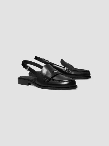 Tory Burch Women's Moc Toe Leather Slingback Penny Flats | Thumbnail 2 Tory Burch Women's Moc Toe Leather Slingback Penny Flats | Thumbnail 2