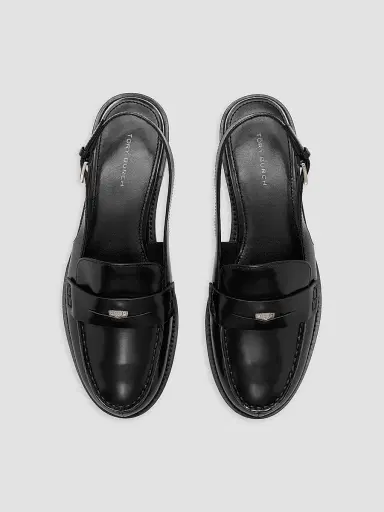 Tory Burch Women's Moc Toe Leather Slingback Penny Flats | Thumbnail 3 Tory Burch Women's Moc Toe Leather Slingback Penny Flats | Thumbnail 3