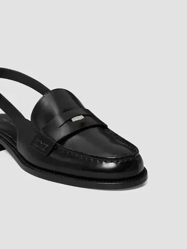 Tory Burch Women's Moc Toe Leather Slingback Penny Flats | Thumbnail 4 Tory Burch Women's Moc Toe Leather Slingback Penny Flats | Thumbnail 4