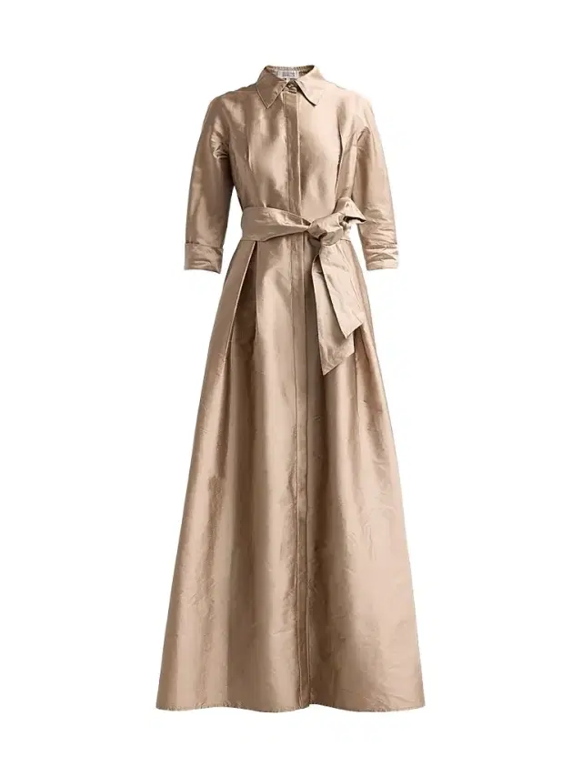 Women's Shirt Waist Tafetta Gown - Gold Women's Shirt Waist Tafetta Gown - Gold
