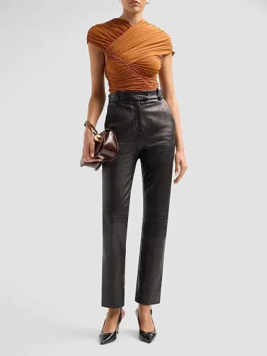 Ronny Kobo Women's Montana Draped Top - Almond | Thumbnail 2 Ronny Kobo Women's Montana Draped Top - Almond | Thumbnail 2