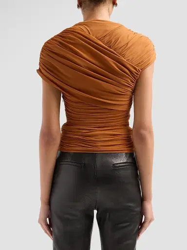 Ronny Kobo Women's Montana Draped Top - Almond | Thumbnail 3 Ronny Kobo Women's Montana Draped Top - Almond | Thumbnail 3