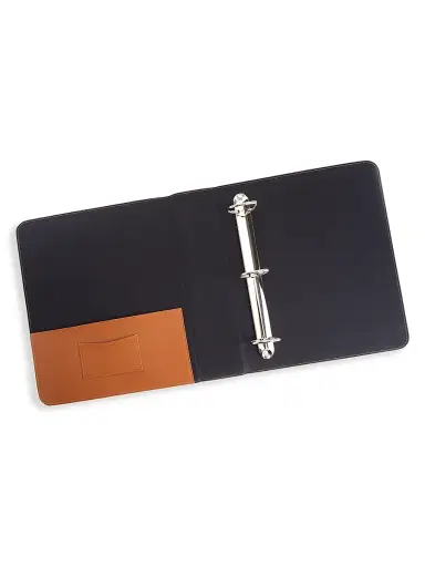 Royce New York 2-Inch Leather Ring Binder - Tan | Thumbnail 3 Royce New York 2-Inch Leather Ring Binder - Tan | Thumbnail 3