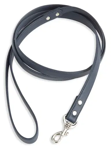 Royce New York Leather Dog Leash - Navy Blue | Thumbnail 2 Royce New York Leather Dog Leash - Navy Blue | Thumbnail 2