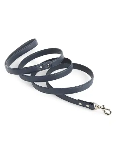 Royce New York Leather Dog Leash - Navy Blue | Thumbnail 3 Royce New York Leather Dog Leash - Navy Blue | Thumbnail 3
