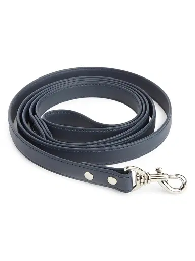 Royce New York Leather Dog Leash - Navy Blue | Thumbnail 1 Royce New York Leather Dog Leash - Navy Blue | Thumbnail 1