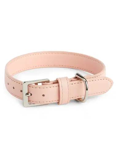 Royce New York Small Leather Dog Collar - Blush Pink | Thumbnail 1 Royce New York Small Leather Dog Collar - Blush Pink | Thumbnail 1