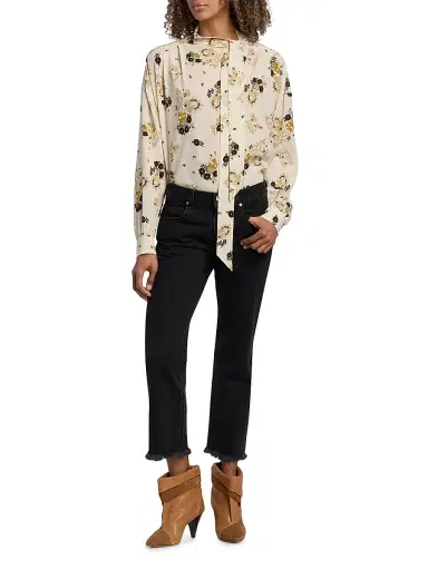 Isabel Marant Women's Ombela Slim Ankle Jeans - Faded Black | Thumbnail 2 Isabel Marant Women's Ombela Slim Ankle Jeans - Faded Black | Thumbnail 2