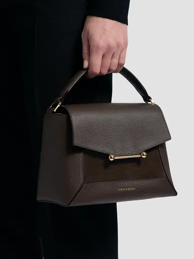 Strathberry Women's Mosaic Leather Bag - Dark Chocolate | Thumbnail 2 Strathberry Women's Mosaic Leather Bag - Dark Chocolate | Thumbnail 2