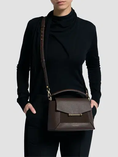 Strathberry Women's Mosaic Leather Bag - Dark Chocolate | Thumbnail 3 Strathberry Women's Mosaic Leather Bag - Dark Chocolate | Thumbnail 3