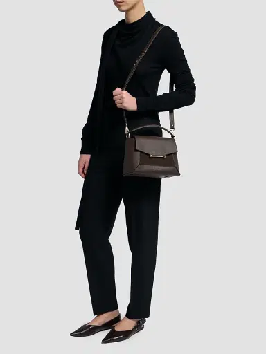Strathberry Women's Mosaic Leather Bag - Dark Chocolate | Thumbnail 4 Strathberry Women's Mosaic Leather Bag - Dark Chocolate | Thumbnail 4