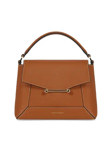 Strathberry Women's Mosaic Grain Leather Top Handle Bag - Tan | Thumbnail 1 Strathberry Women's Mosaic Grain Leather Top Handle Bag - Tan | Thumbnail 1