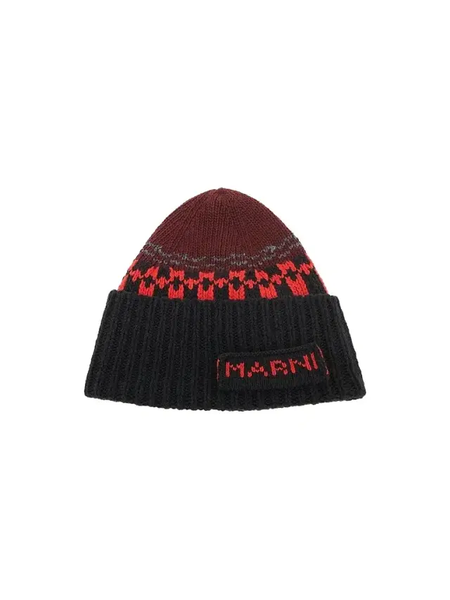 Men's Logo-Knit Jacquard Wool Beanie - Wine - Size Medium Men's Logo-Knit Jacquard Wool Beanie - Wine - Size Medium