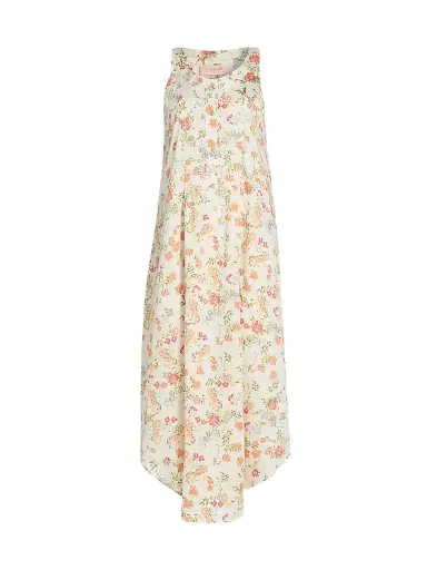Papinelle Women's Amber Floral Cotton Nightgown - Peach | Thumbnail 1 Papinelle Women's Amber Floral Cotton Nightgown - Peach | Thumbnail 1