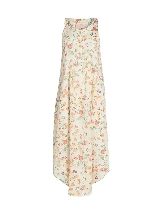 Women's Amber Floral Cotton Nightgown - Peach Women's Amber Floral Cotton Nightgown - Peach