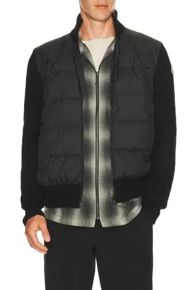 Moncler Extrafine Wool Cardigan | Thumbnail 1 Moncler Extrafine Wool Cardigan | Thumbnail 1