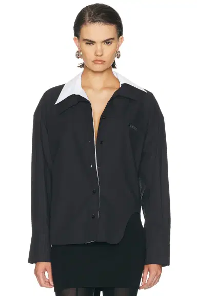 THE ATTICO Oversized Contrast Shirt | Thumbnail 2 THE ATTICO Oversized Contrast Shirt | Thumbnail 2