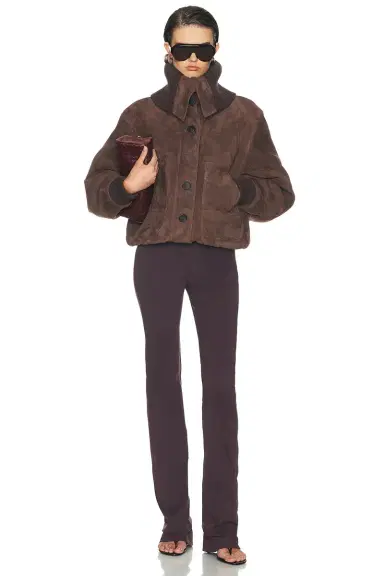 THE ATTICO Suede Bomber Jacket | Thumbnail 4 THE ATTICO Suede Bomber Jacket | Thumbnail 4