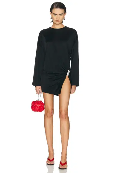 The Attico Drape Slit Mini Dress | Thumbnail 1 The Attico Drape Slit Mini Dress | Thumbnail 1