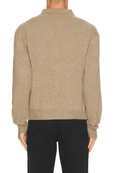 Saint Laurent Loose Fit Long Sleeve Polo | Thumbnail 2 Saint Laurent Loose Fit Long Sleeve Polo | Thumbnail 2