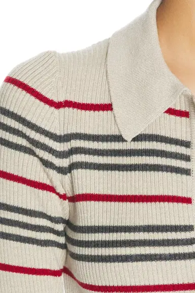 The Elder Statesman Libeccio Stripe Polo Sweater | Thumbnail 5 The Elder Statesman Libeccio Stripe Polo Sweater | Thumbnail 5