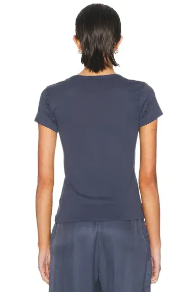ÉTERNE Fitted Crewneck Cotton Modal Short Sleeve T-Shirt | Thumbnail 3 ÉTERNE Fitted Crewneck Cotton Modal Short Sleeve T-Shirt | Thumbnail 3