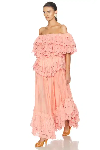 Chloe Maxi Ruffle Dress | Thumbnail 4 Chloe Maxi Ruffle Dress | Thumbnail 4