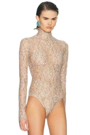 Valentino Rebrode Lace Bodysuit Top | Thumbnail 3 Valentino Rebrode Lace Bodysuit Top | Thumbnail 3