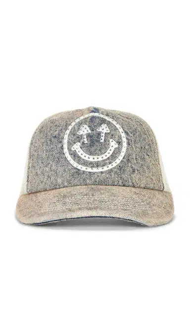 Happy Caps Rhinestone Smiley Meshback Hat | Thumbnail 1 Happy Caps Rhinestone Smiley Meshback Hat | Thumbnail 1