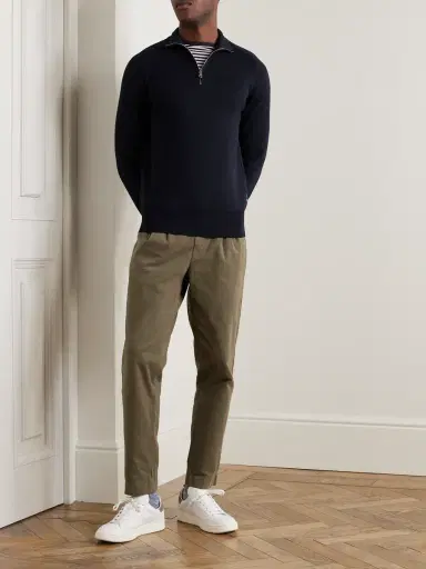 Orlebar Brown Lennard Merino Wool Half-Zip Sweater - Men | Thumbnail 2 Orlebar Brown Lennard Merino Wool Half-Zip Sweater - Men | Thumbnail 2