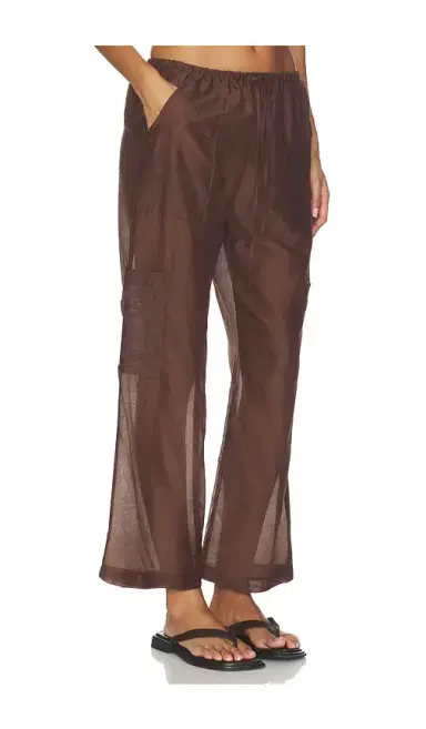 DONNI. The Silk Cotton Sheer Cargo Pant | Thumbnail 2 DONNI. The Silk Cotton Sheer Cargo Pant | Thumbnail 2