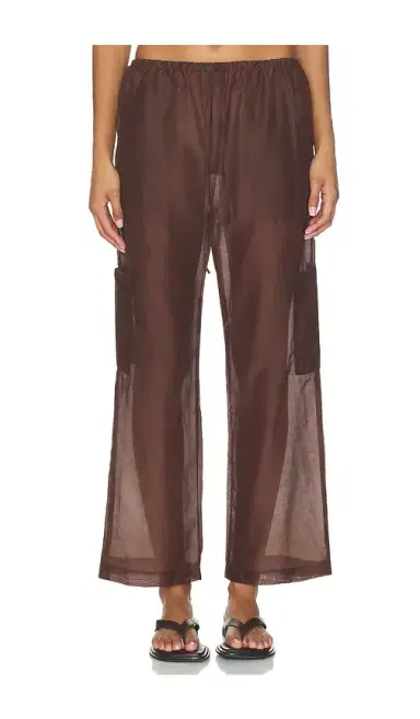 DONNI. The Silk Cotton Sheer Cargo Pant | Thumbnail 1 DONNI. The Silk Cotton Sheer Cargo Pant | Thumbnail 1