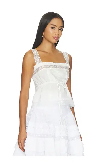 Ganni Cotton Voile Lace Slip Top | Thumbnail 2 Ganni Cotton Voile Lace Slip Top | Thumbnail 2